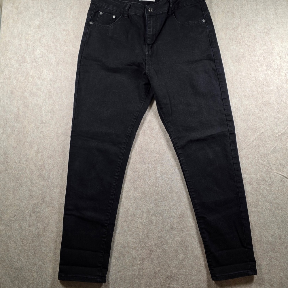 Red Bottoms Womens Skinny Jeans Black Stretch Denim Size 15/32 RB-101313BK